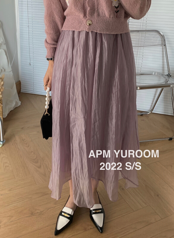 goods in stock! New year in early spring! [APM yuroom] versatile high waist fairy mesh skirt 22121# LSL