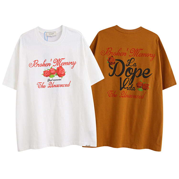 [the unvowed] men's and women's personalized alphabet printed Casual Short Sleeve T-shirt 2538# ZZL