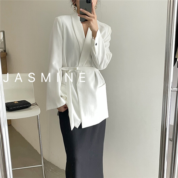 New year in early spring! [Jasmine] fashionable and versatile suit (with belt) ys1-3055# CLS