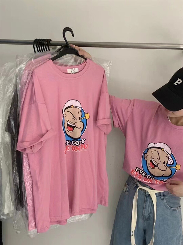 [Naikan Nik] casual Popeye cartoon printed short sleeve T-shirt 9625# lwy