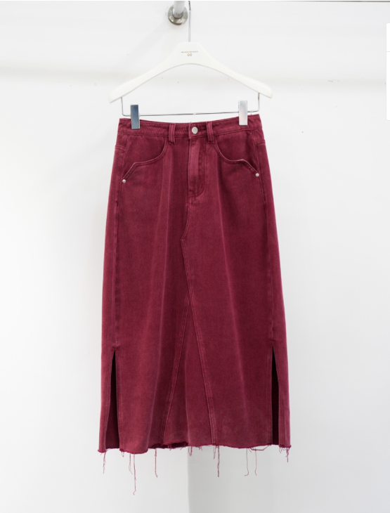 goods in stock! New year in early spring! [onivinage Ernie] Korean fashion versatile split denim skirt oz222f4691# zxl