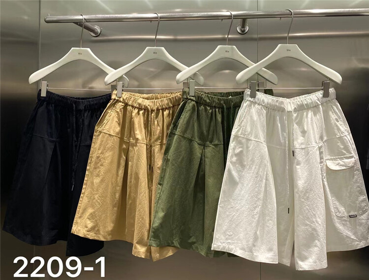 [we home] elastic waist clean comfortable casual shorts 2209-1# L