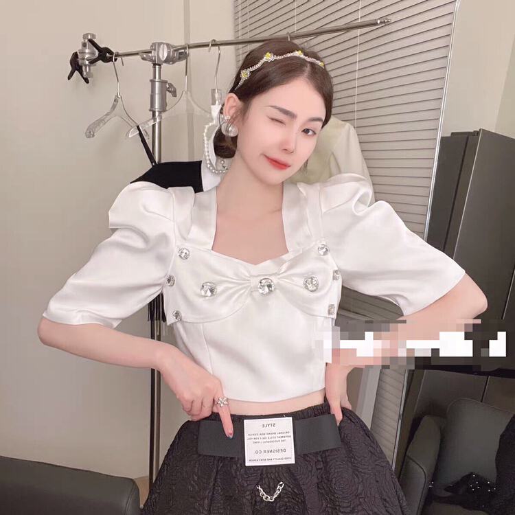 [Danling] big bow hanging neck fashion shirt 1123# PCZ