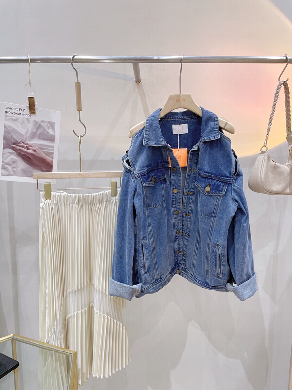 New year in early spring! [sun] temperament fashion solid color denim coat wtl3059# jhy