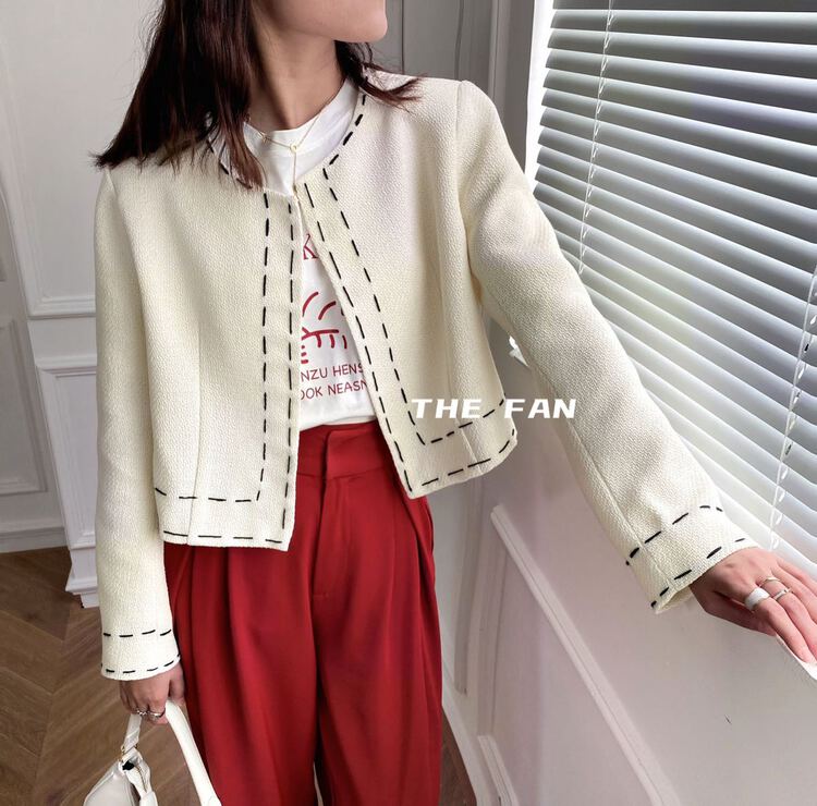 New year in early spring! [the fan] handmade retro thread striking small fragrance exquisite short coat 10040# zxx