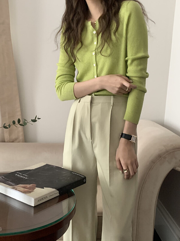 Original price 77.83! [bloom place] Korean versatile solid color short knit cardigan (including 33% wool) m626069# CLS