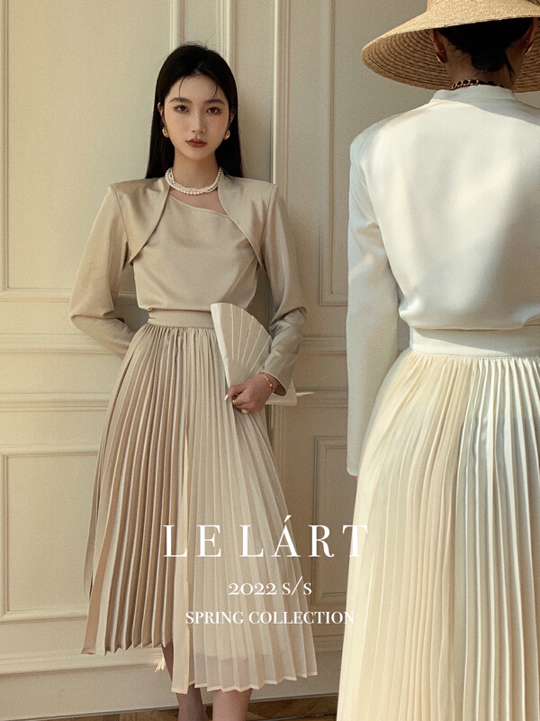 New year in early spring! [le lart] original high fashion French shoulder pad shirt ll5208# jhy