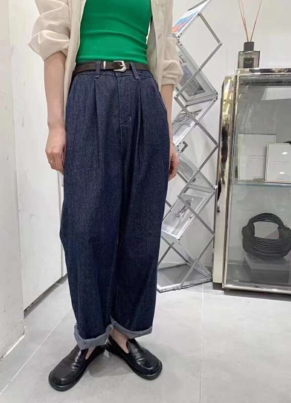 [T.H] Korean net red loose wide leg jeans (with belt) 17090# LSW