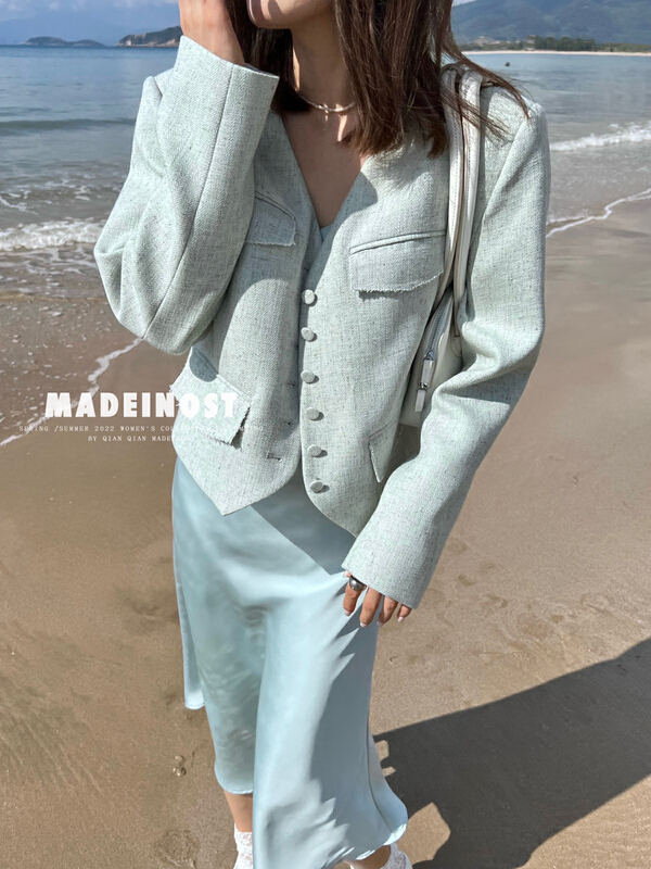 New year in early spring! [OSHA madeinost] Korean style small fragrance short coat 86087# ll