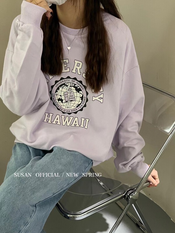 New year in early spring! [Susan] pattern printed loose fashion sweater j805# LSW