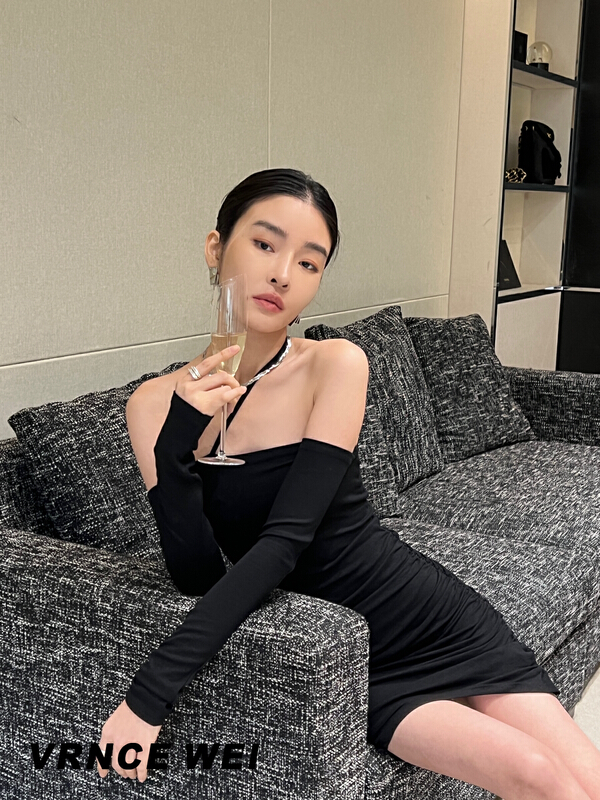 [Vince] advanced design, slim fit, strapless dress 5120# XYJ