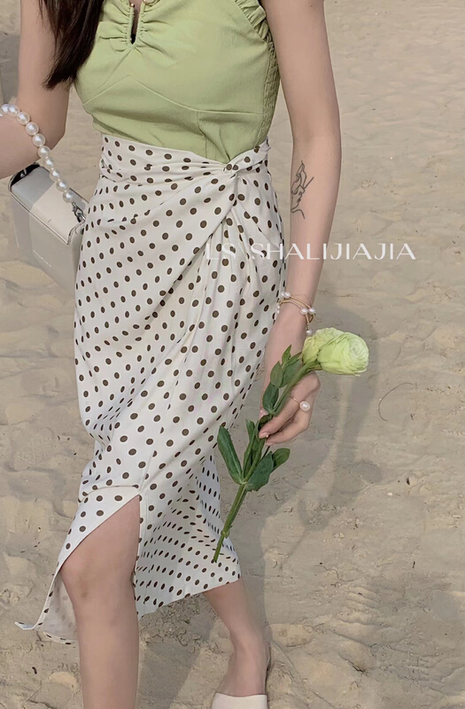 goods in stock! [LS] wave point slit skirt 2607# WPL