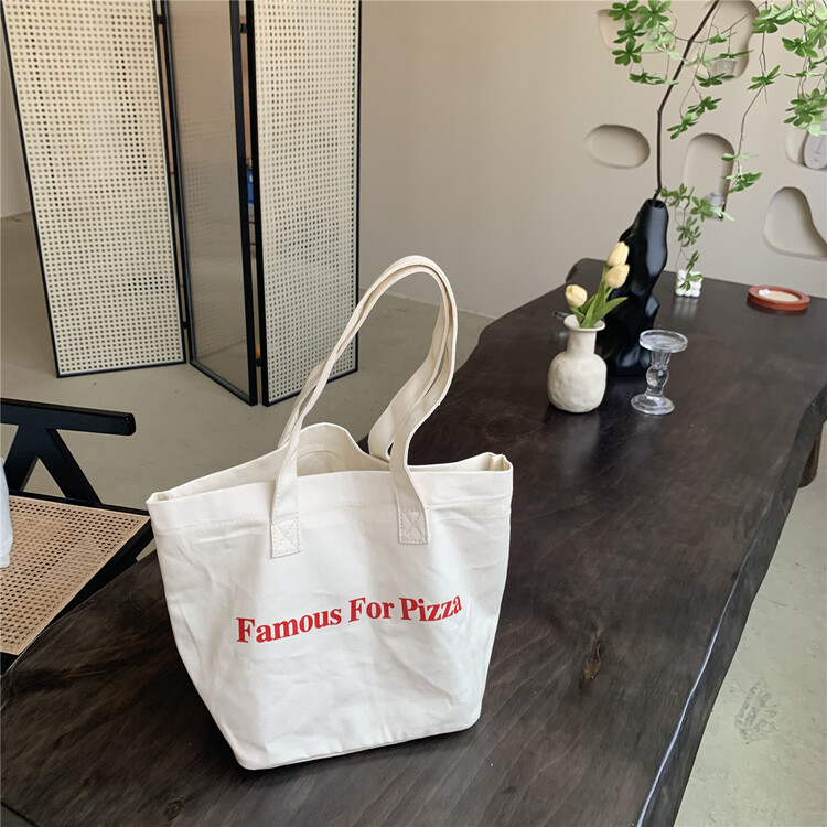 [double C] leisure simple letter large capacity canvas small shoulder bag 3012-1# CYQ