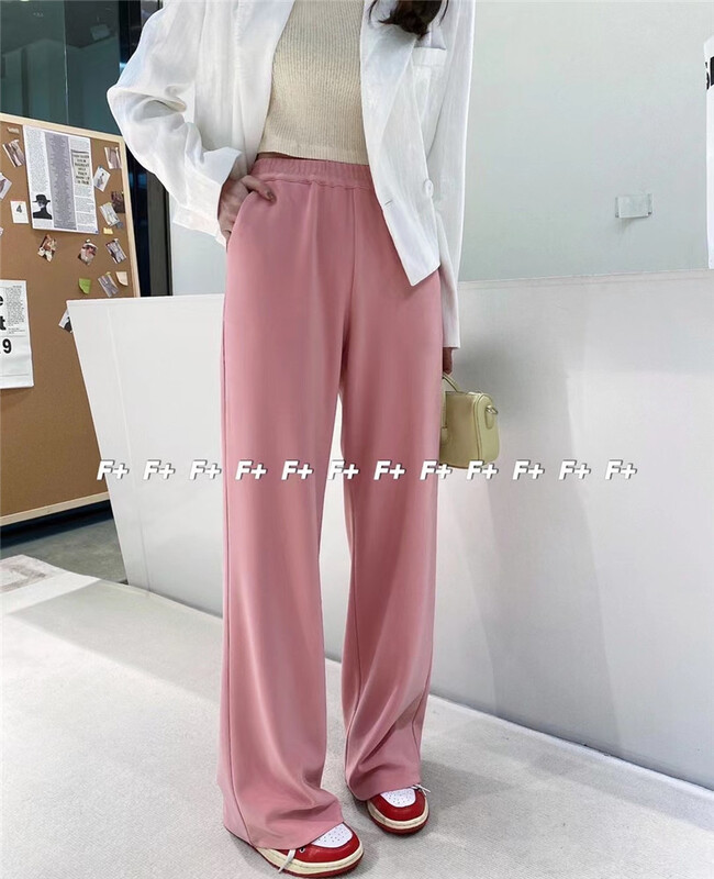New year in early spring! 【F】 Korean version simple solid color loose casual pants 8666# HBx
