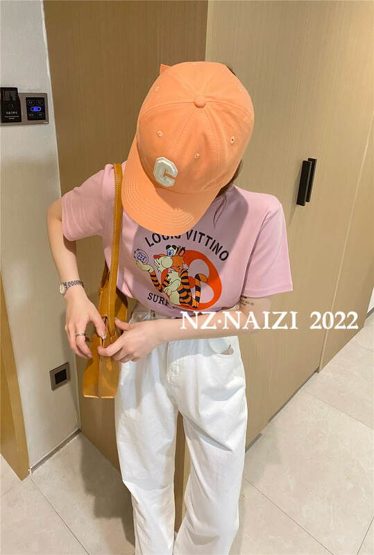 [Naizi] Tigger print versatile short sleeve T-shirt 8031# ozq