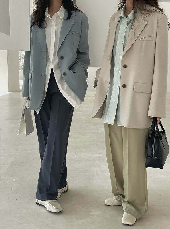 goods in stock! New year in early spring! [ever true] Korean version of fashionable and versatile suit 21297# CLS