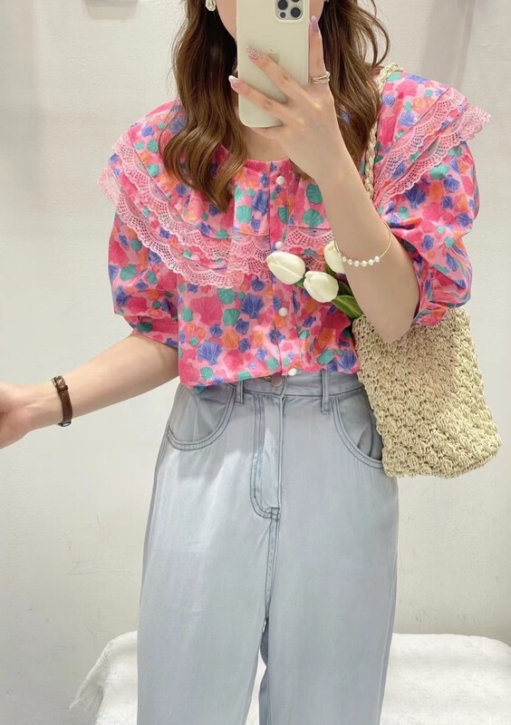 [ya. Mei] Korean single breasted comfortable shirt (shirts only) 1029# ll