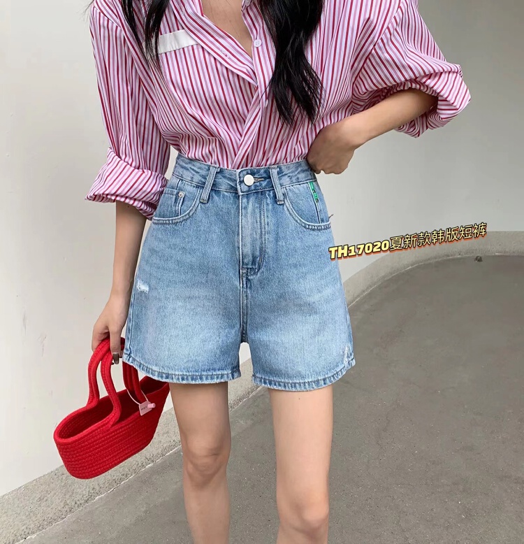 New in early summer! [T.H] Korean version of foreign style basic versatile denim shorts 17020# LSW