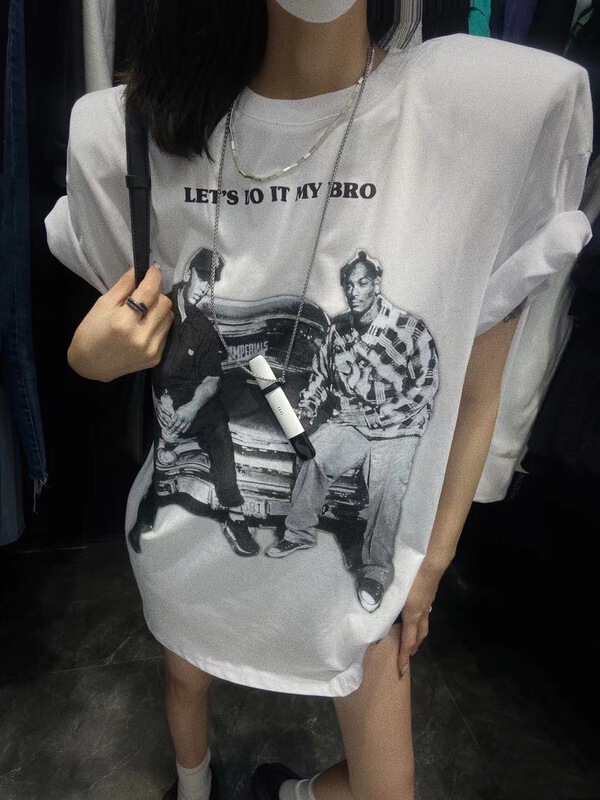 [DL] Korean print Pullover short sleeve T-shirt 8565# WTT