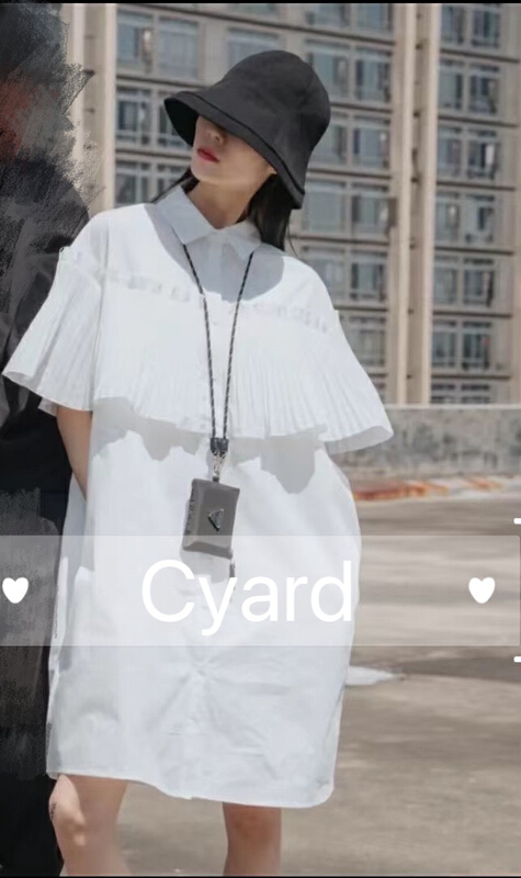 [cyard] Korean style folding shawl dress 90013# L