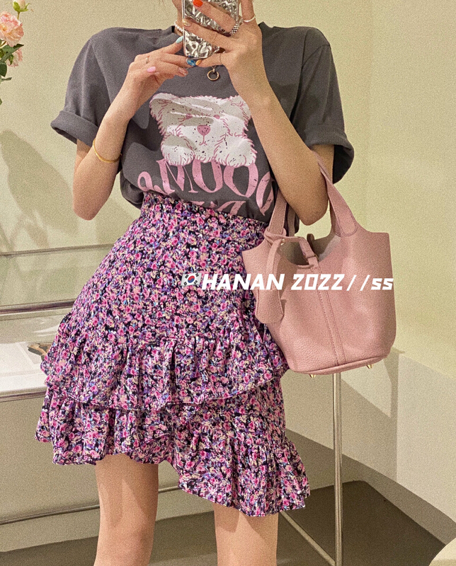 初夏上新!【HANAN】韓版百搭小熊印花短袖T恤  6983#  LSL