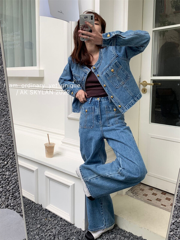 New in early summer! [A.K skylan] Korean simple and versatile jeans 9317# zxl