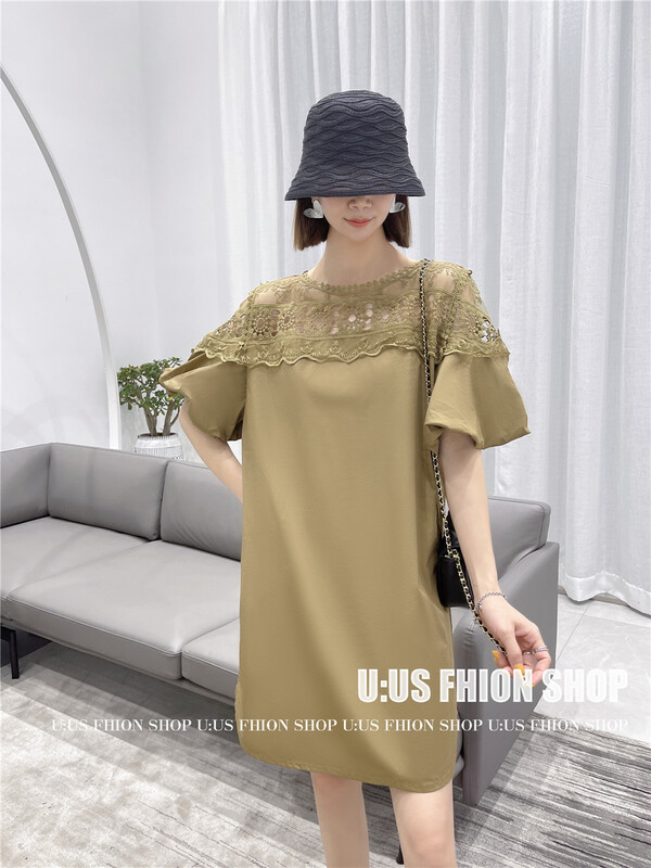 [UUS] hollow out comfortable Korean dress 222850# hyy