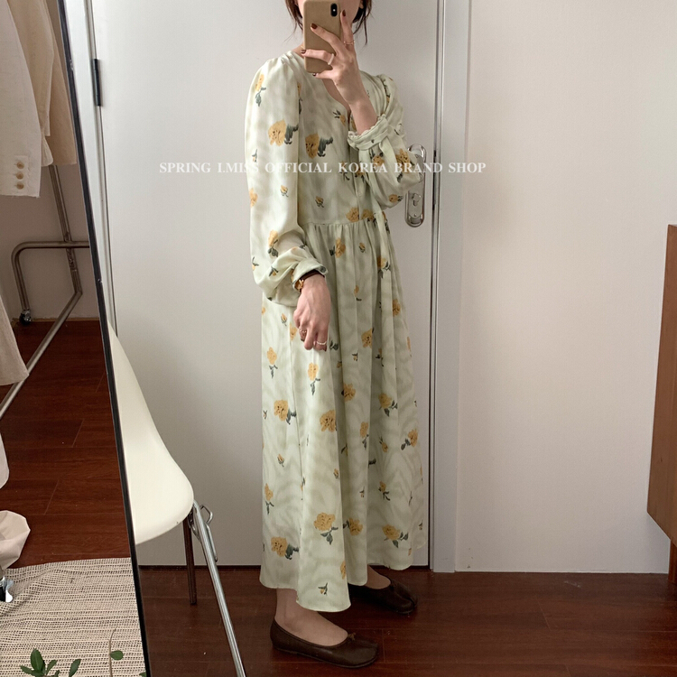 New year in early spring! [Imiss] elegant classic fashion flower print dress cx7076# LSW