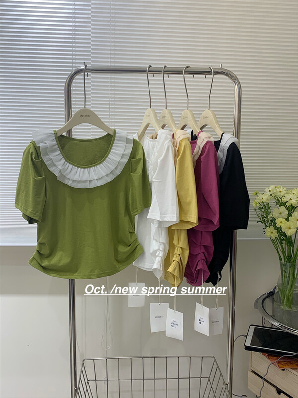 [OCT] Han Shu ruffled collar shirt 8166# hjy