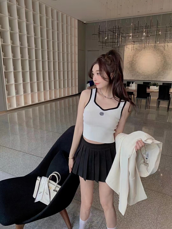 [pan] careful machine embroidery thin vest 00281# PCZ