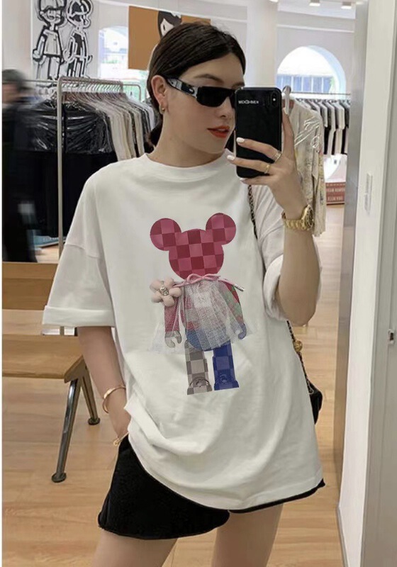 [as Aishan] screen stitched printed short sleeve T-shirt 9999# WTT