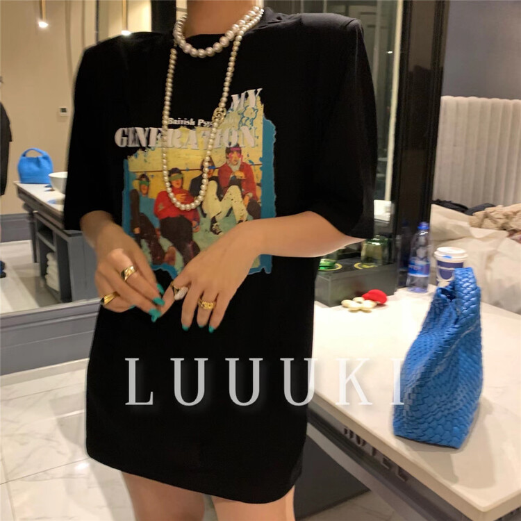 New in early summer! [luuki] personalized character short sleeve T-shirt 23061# ozq