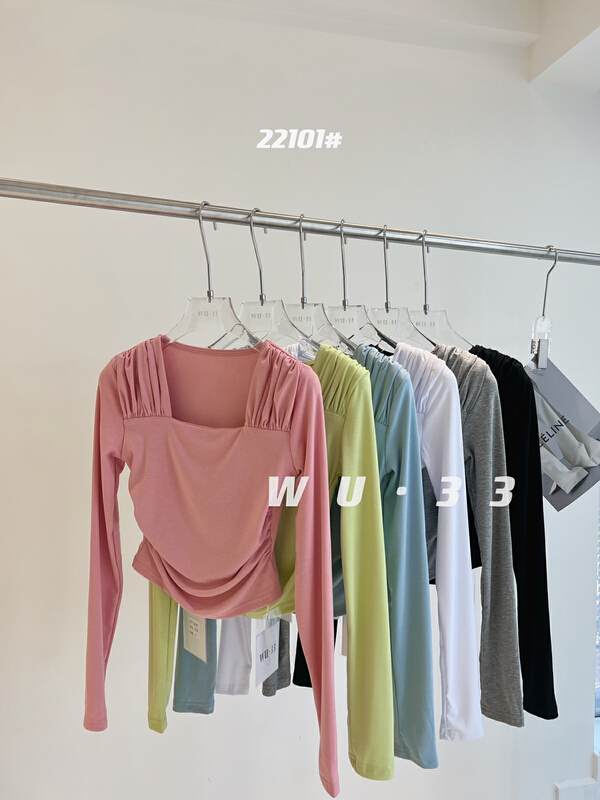 goods in stock! [Wu. 33] square neck fashion base shirt 22101# WTT