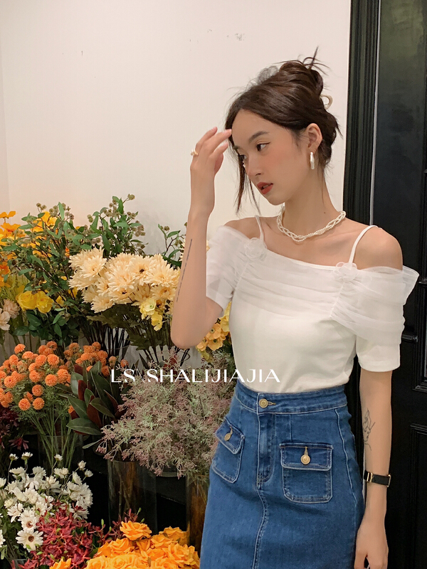 [LS] basic versatile elegant off shoulder blouse 60087# WPL