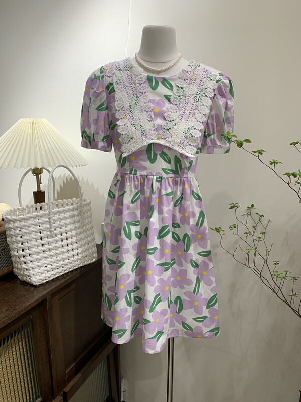[chocolate] Korean flower print fashion dress 20040# ll