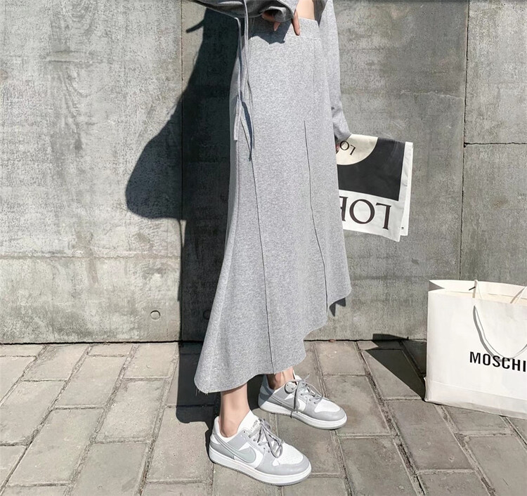 【 Junior 3 】 irregular hem comfortable skirt 05449# L