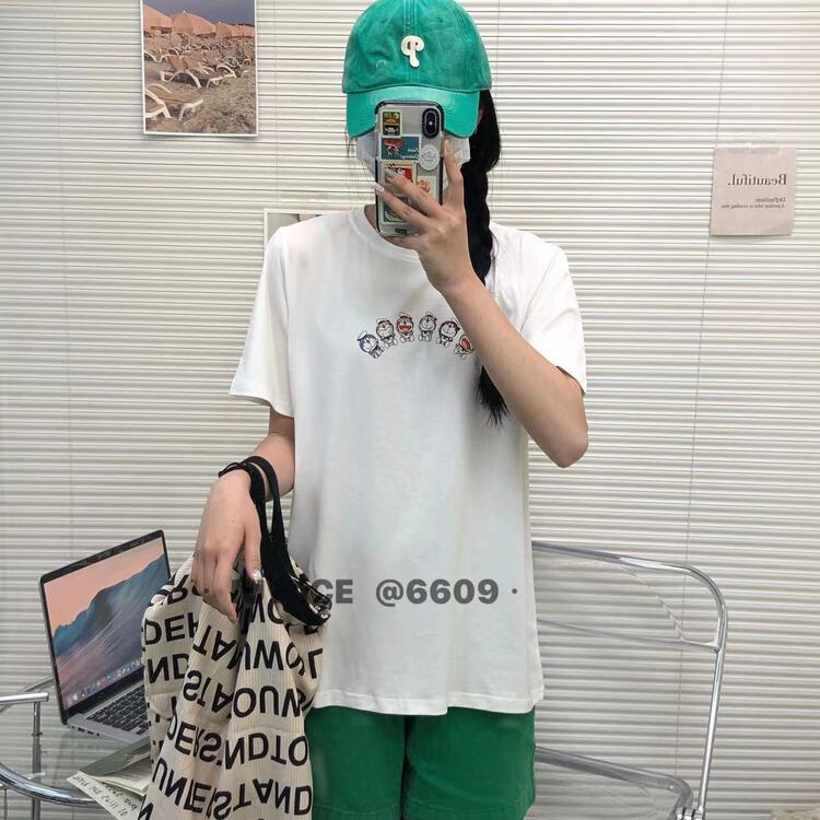[IU nice] comfortable round neck cartoon printed short sleeve T-shirt 6609# ll