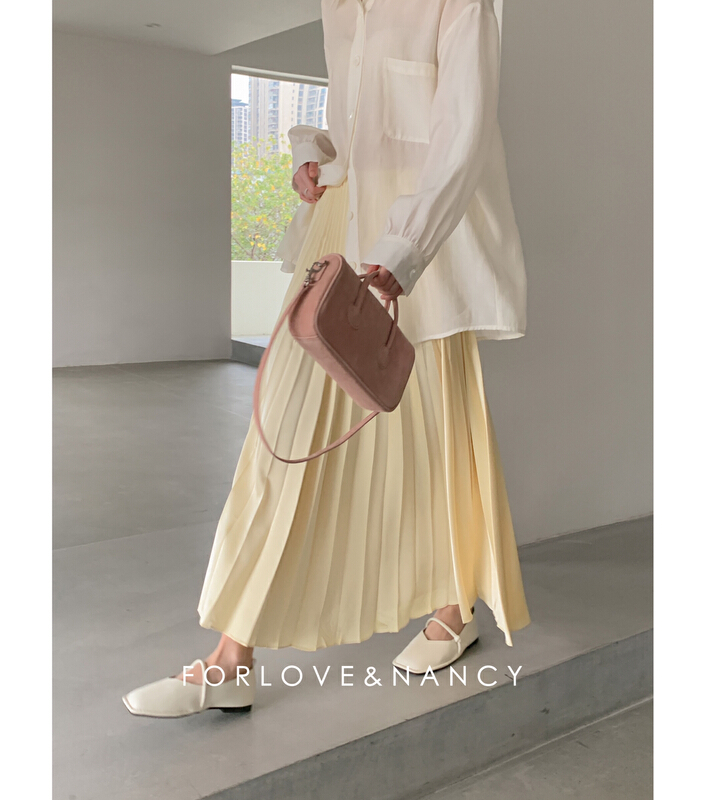 New year in early spring! [FN] solid color pleated Korean skirt la2bb5109# cqw