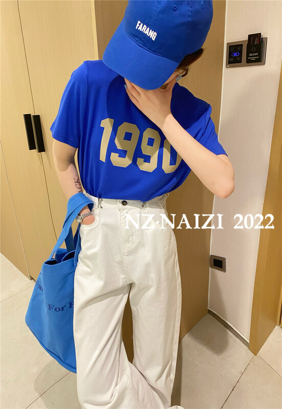 [Naizi] personalized digital printing versatile short sleeve T-shirt 8038# ozq