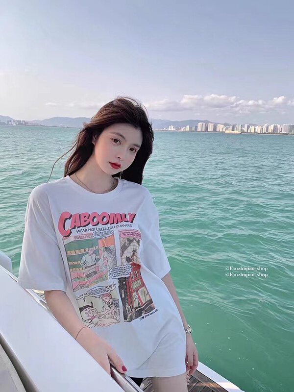 [only love] letter printed loose short sleeve T-shirt c515# zxl