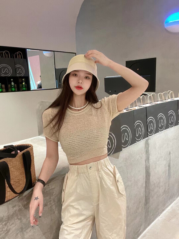 [ruru-clutching 2 store] sexy simple versatile sweater 672# lwy