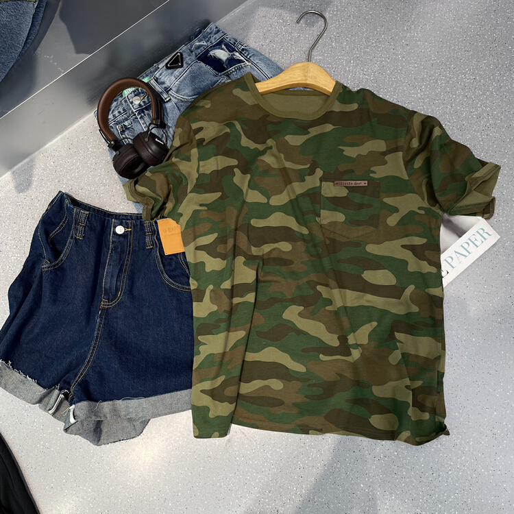 New in early summer! [bobo1972] handsome camouflage men and women can wear short sleeved T-shirts 218282# ozq