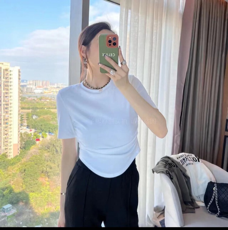 New year in early spring! [1to3] round neck fashion Korean Short Sleeve T-shirt (T-shirt only) 8060# L