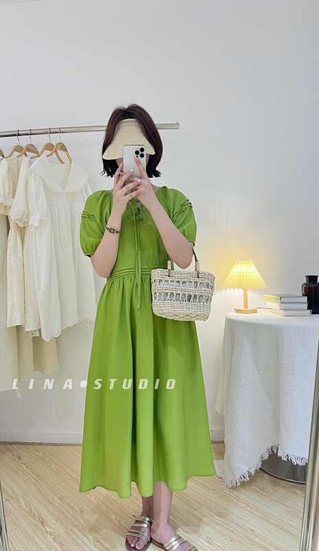 [Lina] Korean lace up fashion dress 0129# hjy