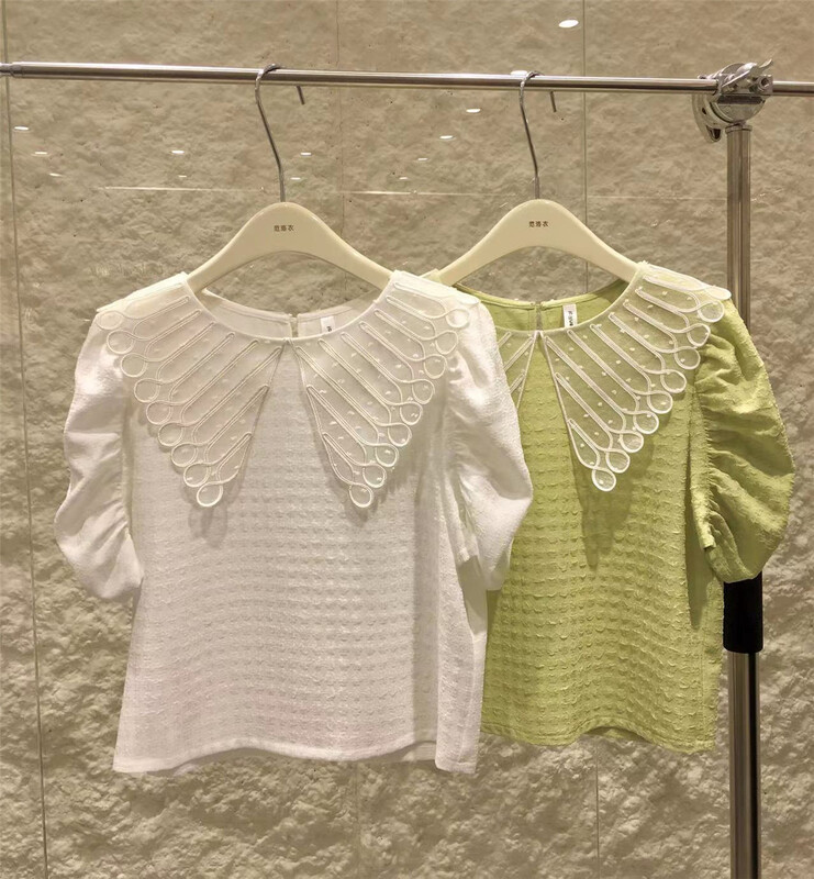 goods in stock! [vanroi Fanluo clothes] Korean lady doll collar shirt 81016# hjy