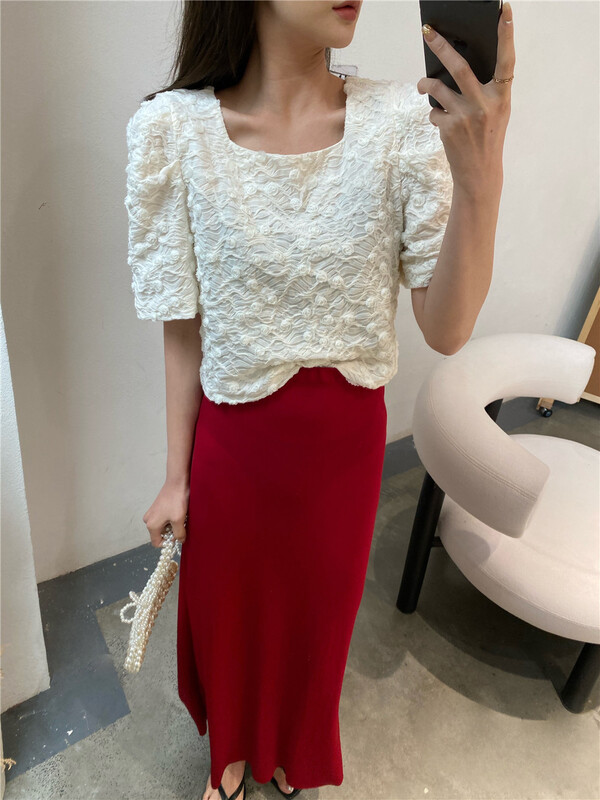 [modern 197] solid color Pullover Korean small shirt 5559# GYJ
