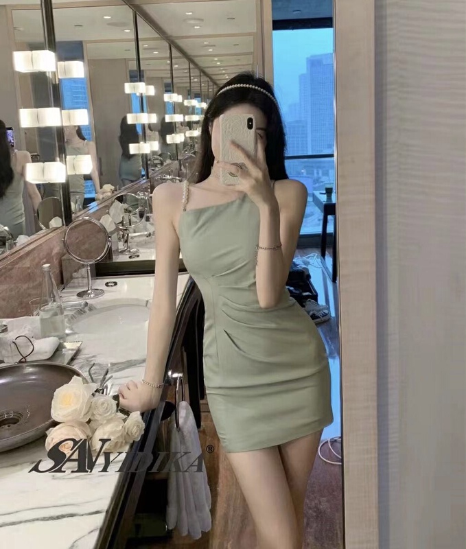 New in early summer! [aiyidika] little women's slim fit hip strap dress (detachable with strap) 687# JJ