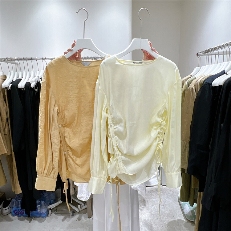 [especial] fashion shirt with drawcord design 21006# XYJ