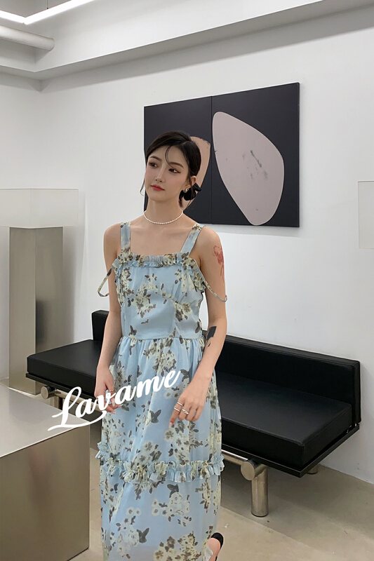 goods in stock! [lavame] floral suspender lady dress 7750# zxx