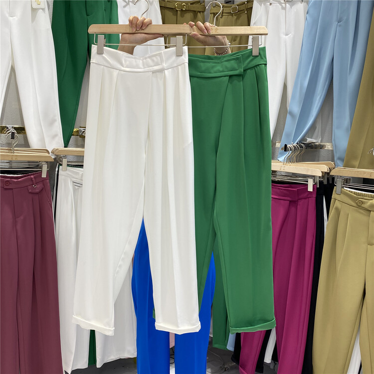 [chenru] temperament simple Velcro pants ys2-910# hjy